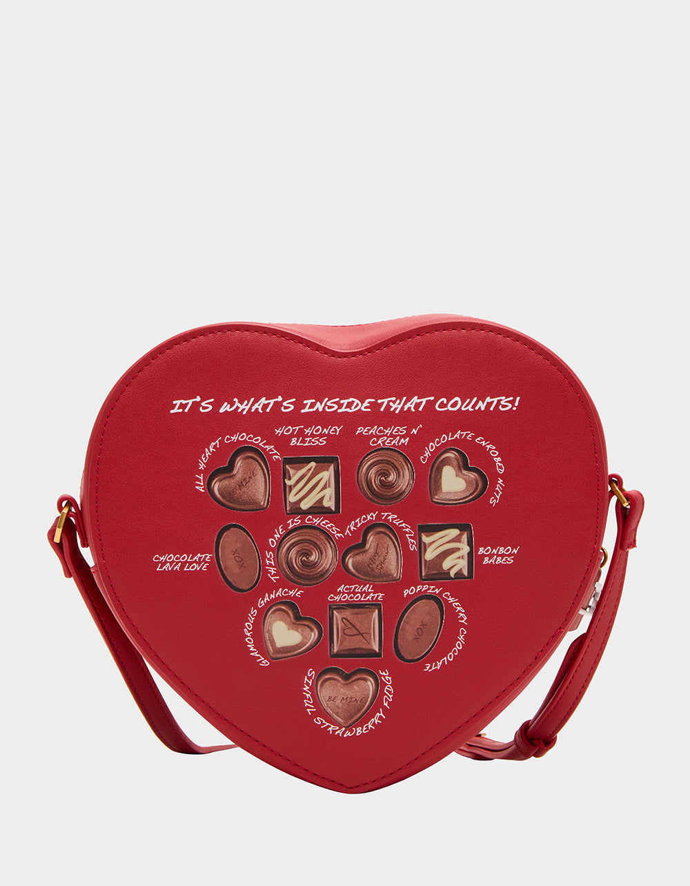 Betsey Johnson KITSCH RETRO ROMEO RED Women's Valentine's Day Heart Crossbody Handbag