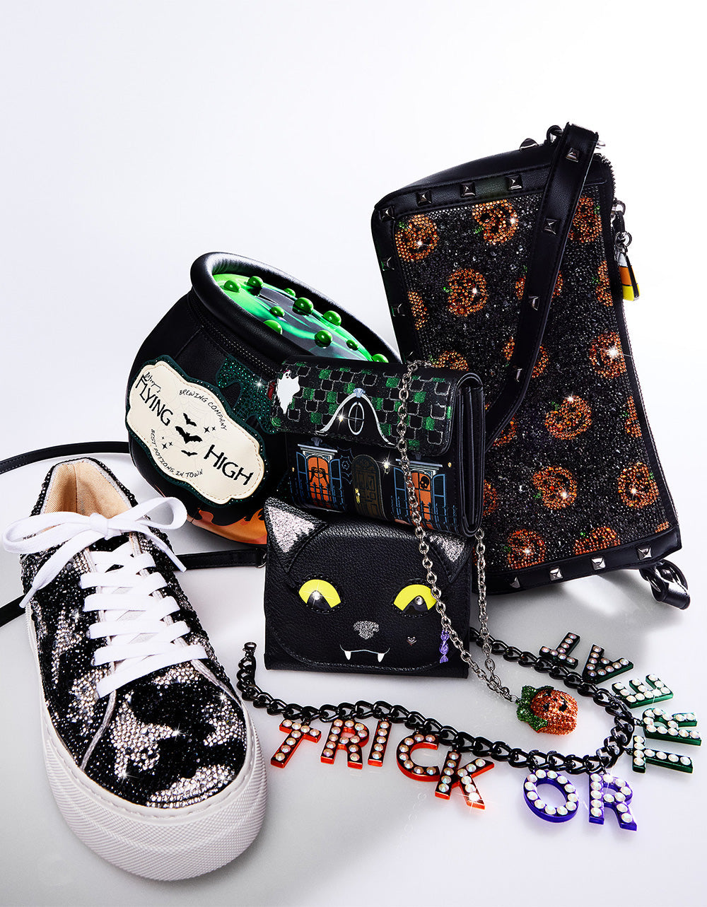 Betsey Johnson FOREVER HOME WALLET ON CHAIN BLACK/MULTI Women's Halloween-Themed House Wallet