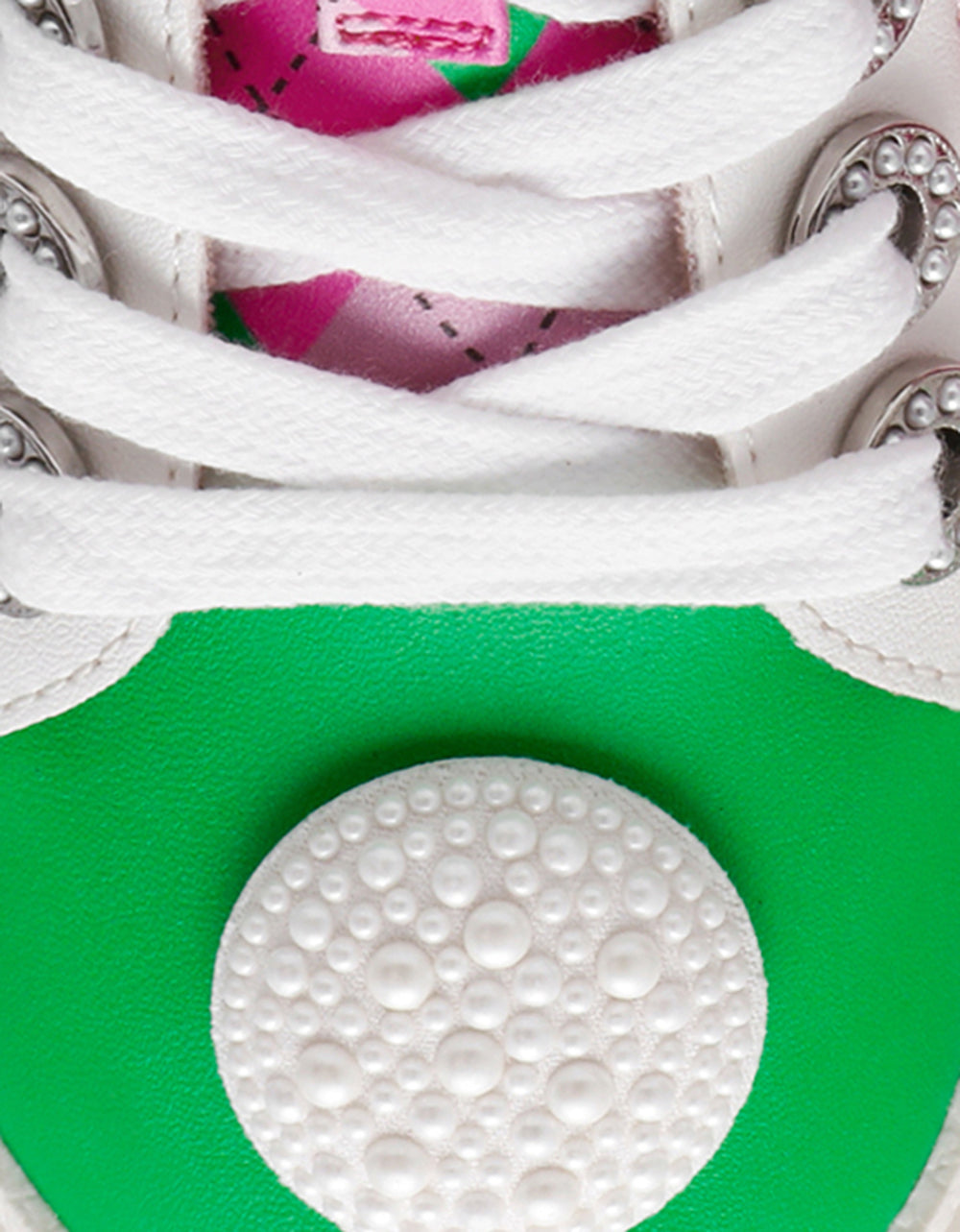 Betsey Johnson SHERRIE PINK/GREEN MULTI Women's Low-Top Lace-Up Sneaker