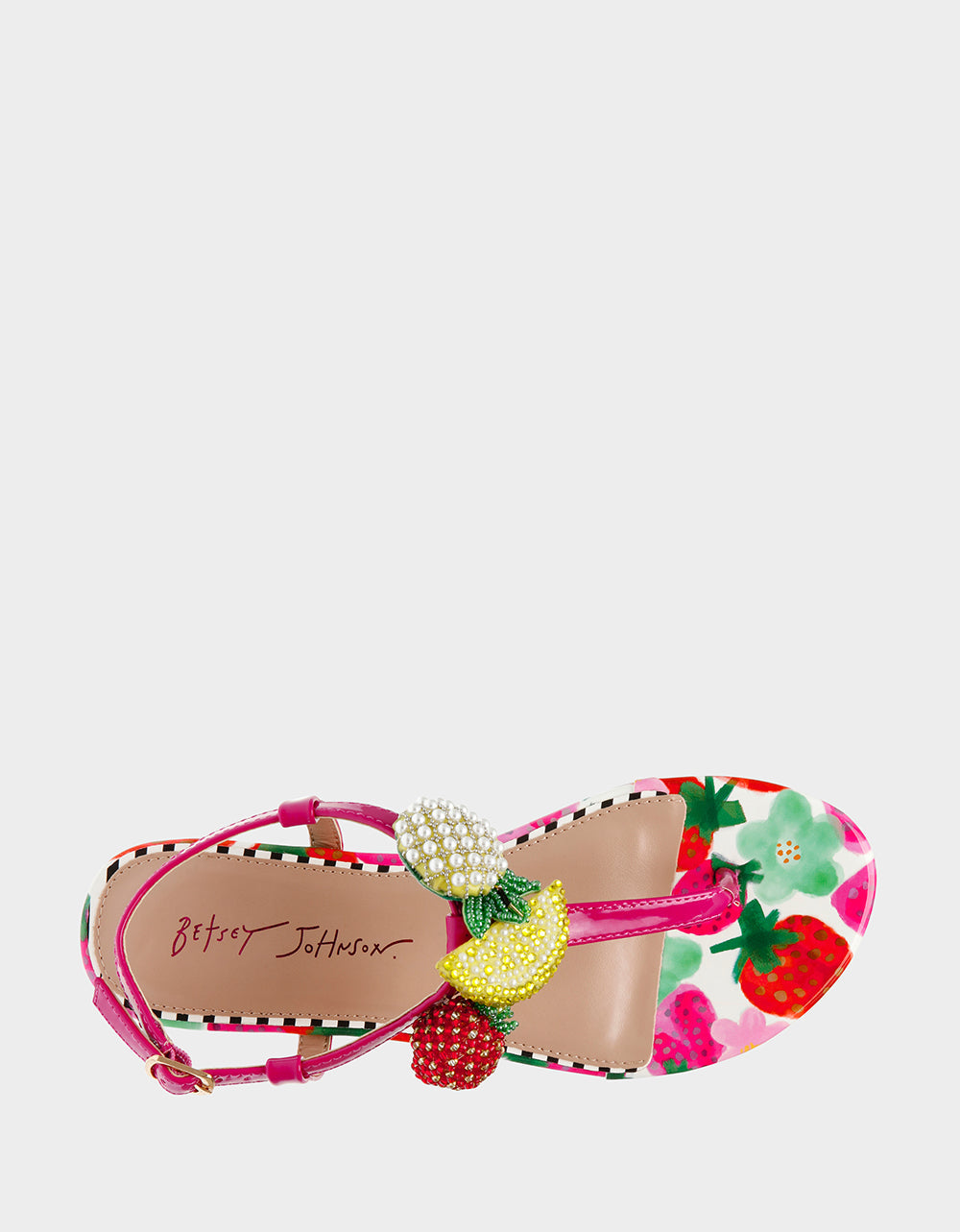 Betsey Johnson ANISTON BERRY MULTI Flat Sandal