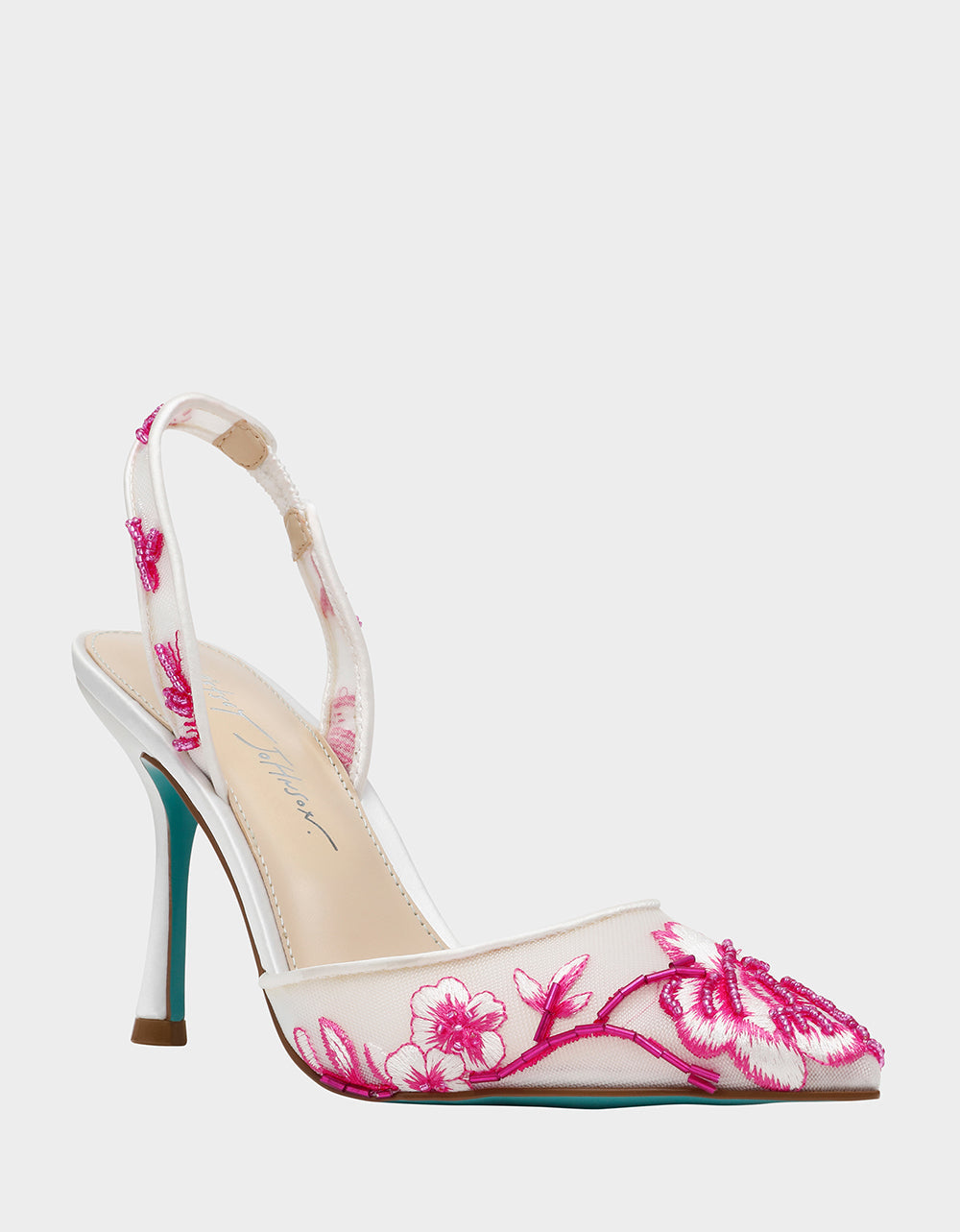 Betsey Johnson PATCH FUCHSIA Pointed-Toe Heel
