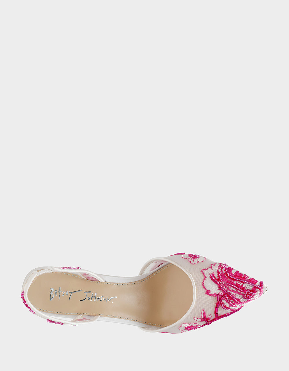 Betsey Johnson PATCH FUCHSIA Pointed-Toe Heel