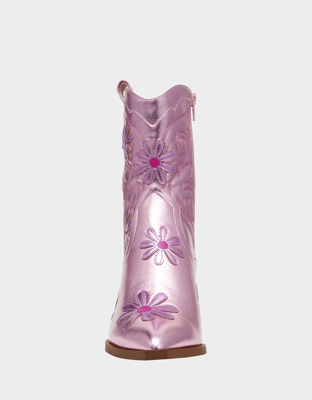 Betsey Johnson TEDDYY PINK Western Pointed-Toe Ankle Boot