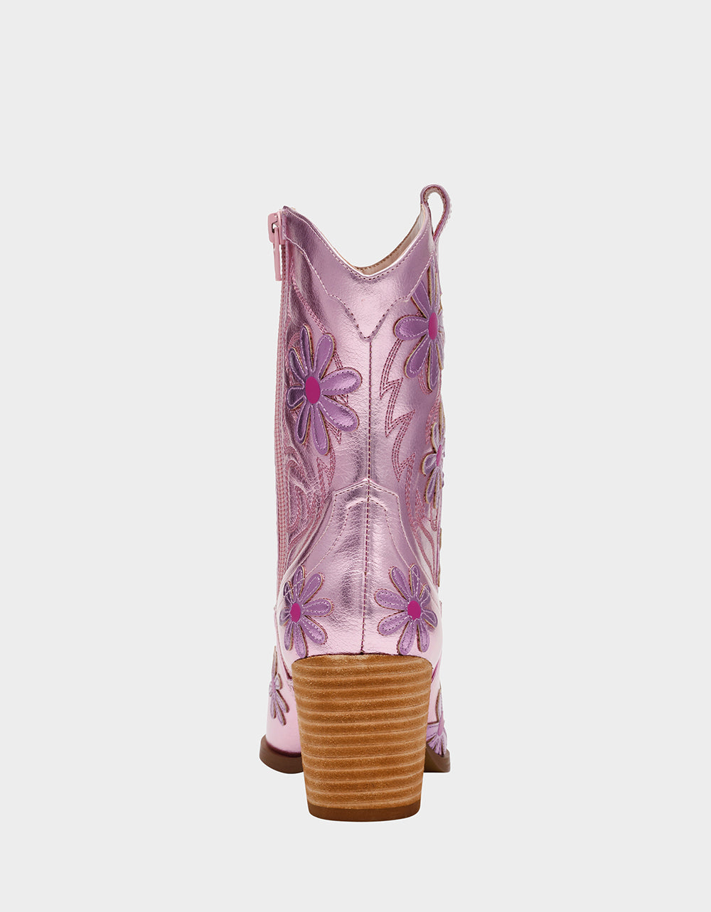 Betsey Johnson TEDDYY PINK Western Pointed-Toe Ankle Boot