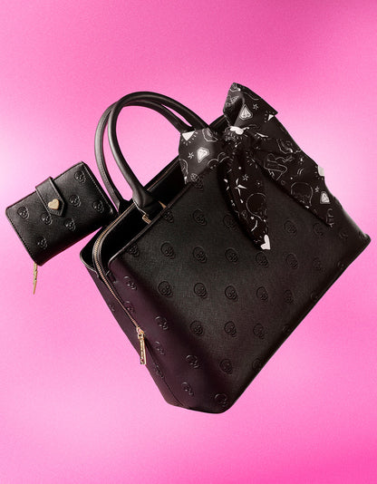 Betsey Johnson SKULLICIOUS SATCHEL Black Bag