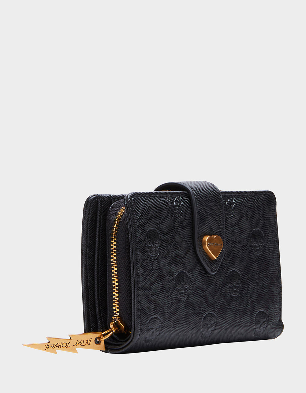 Betsey Johnson SKULLICIOUS BIFOLD WALLET BLACK