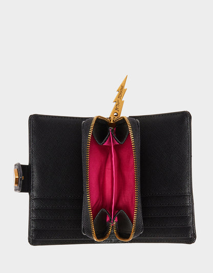Betsey Johnson SKULLICIOUS BIFOLD WALLET BLACK