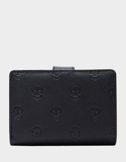 Betsey Johnson SKULLICIOUS BIFOLD WALLET BLACK