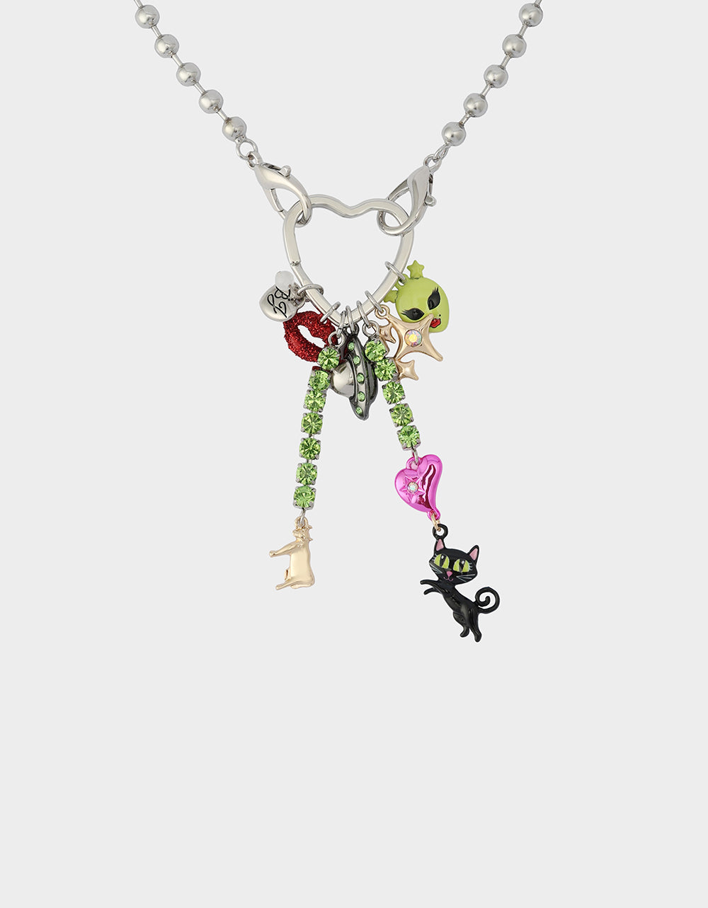 Betsey Johnson ALIEN PEARL PENDANT MULTI Women's Alien Charm Necklace