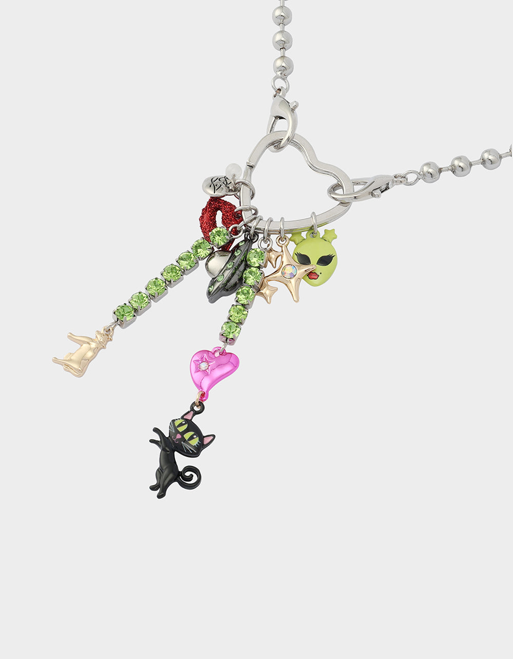 Betsey Johnson ALIEN PEARL PENDANT MULTI Women's Alien Charm Necklace