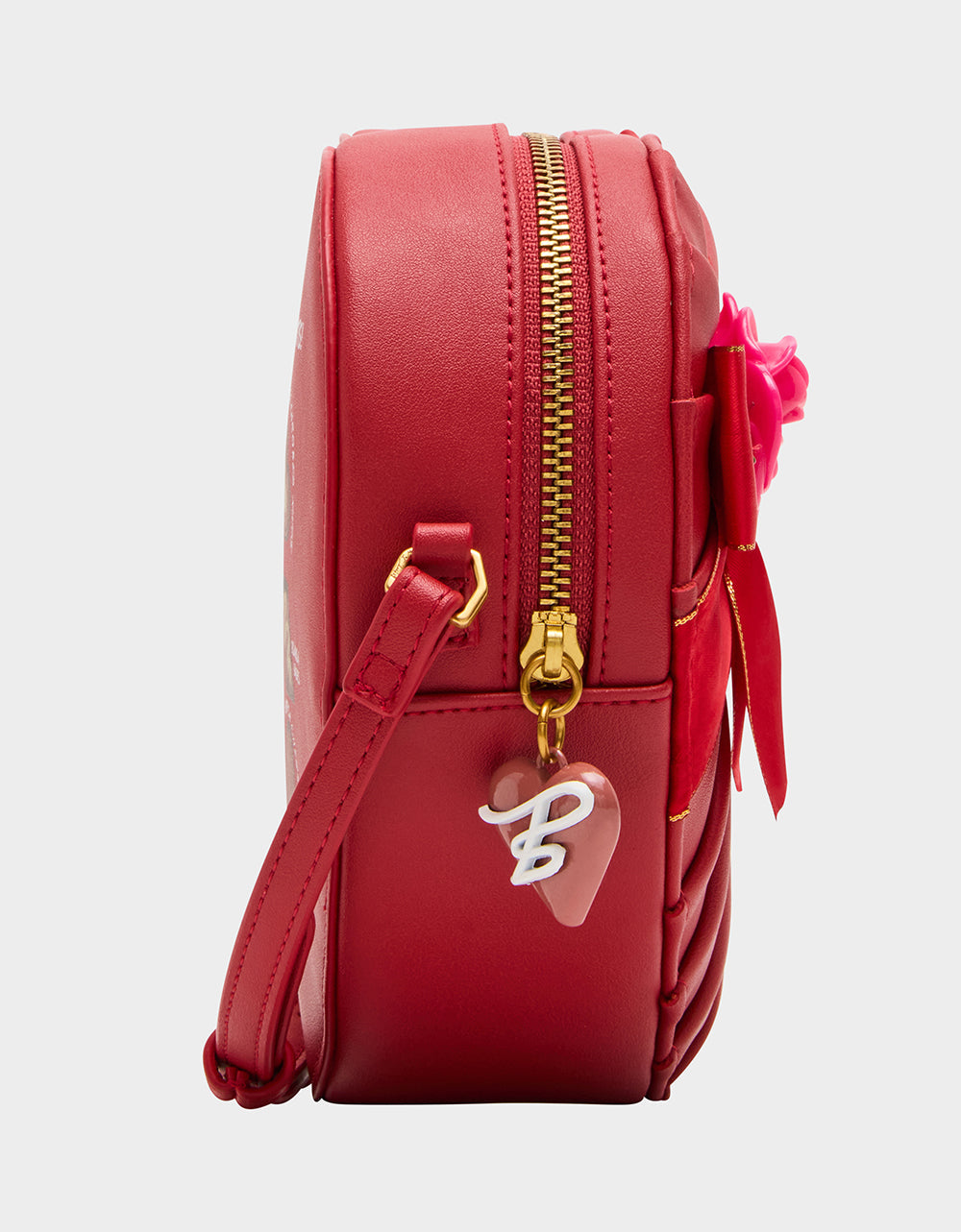 Betsey Johnson KITSCH RETRO ROMEO RED Women's Valentine's Day Heart Crossbody Handbag