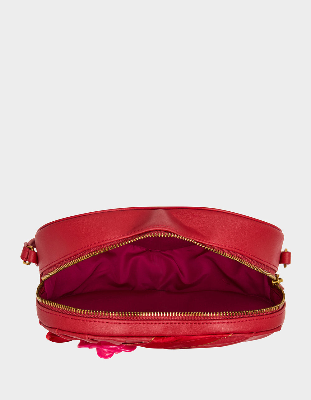 Betsey Johnson KITSCH RETRO ROMEO RED Women's Valentine's Day Heart Crossbody Handbag