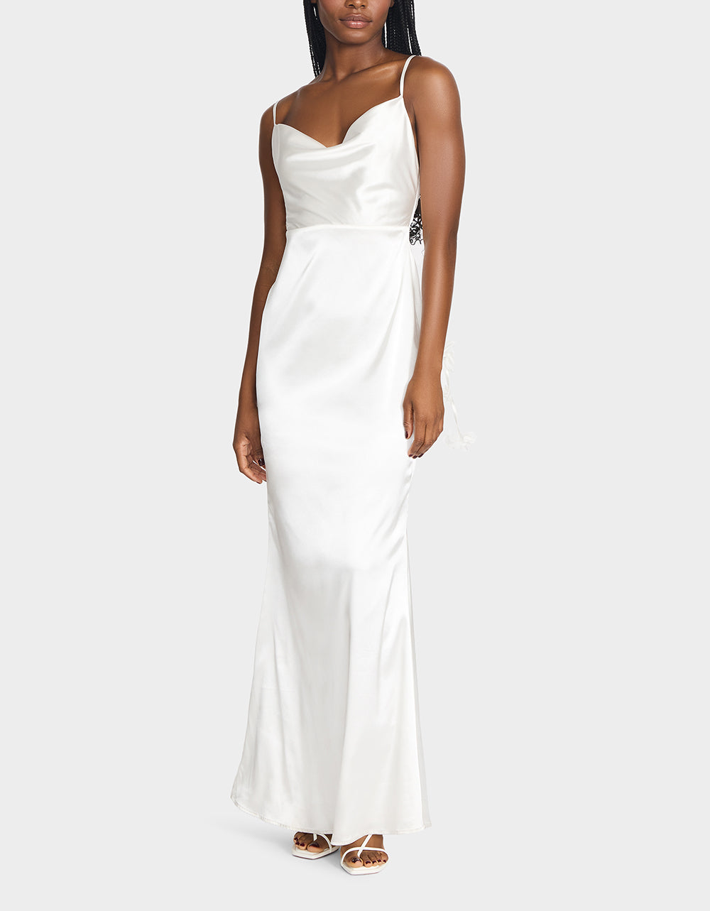 Betsey Johnson THREAD OF ROSES DRESS WHITE White Maxi Dress with Floral Detailing