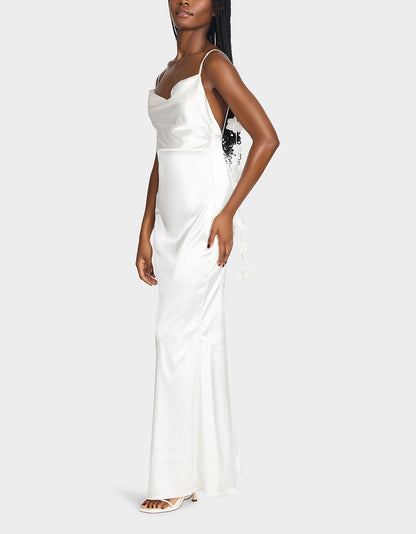 Betsey Johnson THREAD OF ROSES DRESS WHITE White Maxi Dress with Floral Detailing