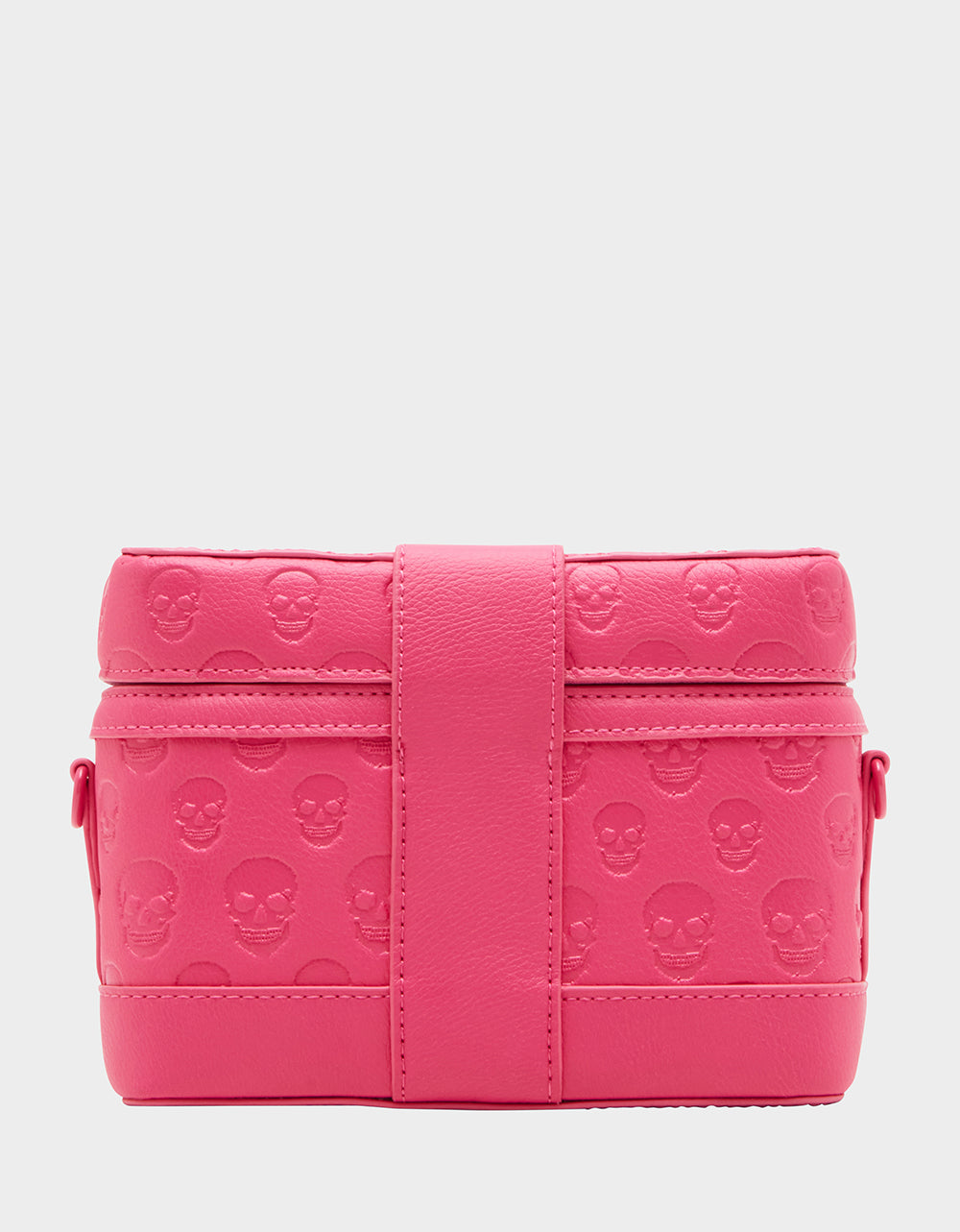 Betsey Johnson SKULL BOSS VANITY BAG PINK