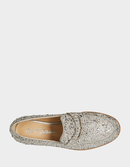 Betsey Johnson ARON SILVER Loafers