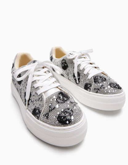 Betsey Johnson SIDNY SKULLS Rhinestone Sneaker
