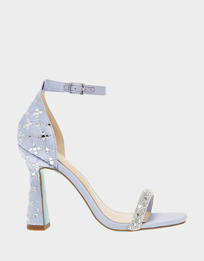 Betsey Johnson DEAN LILAC Rhinestone Heels