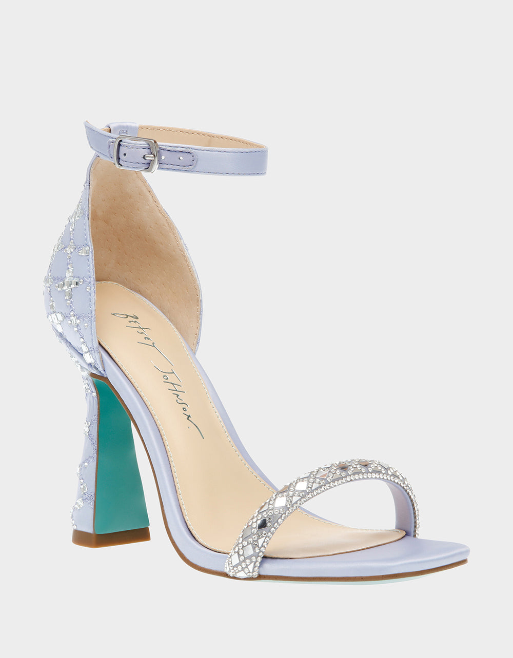 Betsey Johnson DEAN LILAC Rhinestone Heels
