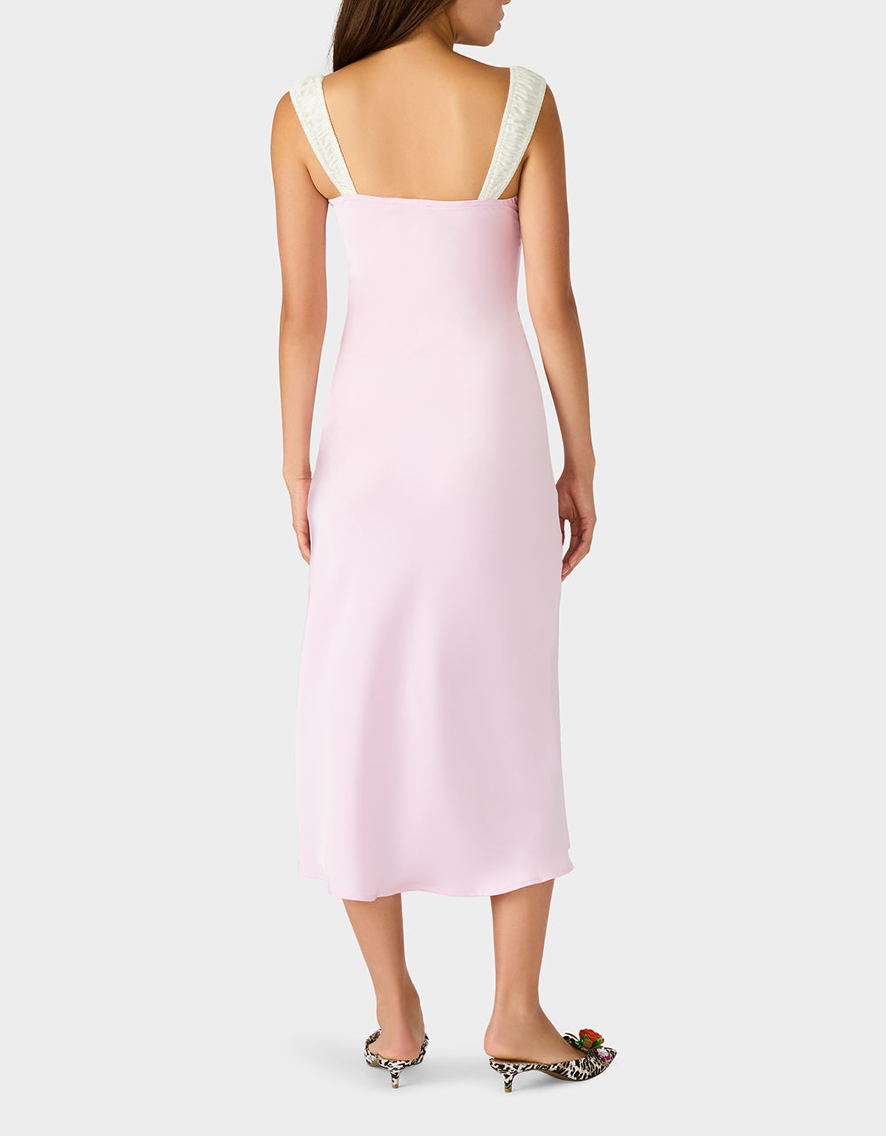 Betsey Johnson SWEET DAYDREAM DRESS PETAL Women's Pink Midi Dress with Bow