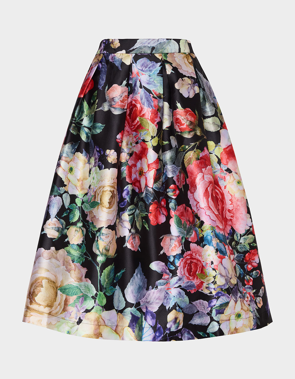 Betsey Johnson BOTANQUE SKIRT BLACK Women's Floral Midi Skirt