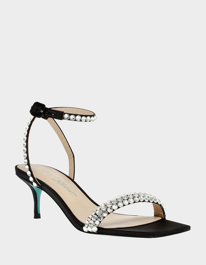 Betsey Johnson STONE BLACK Bridal Heels