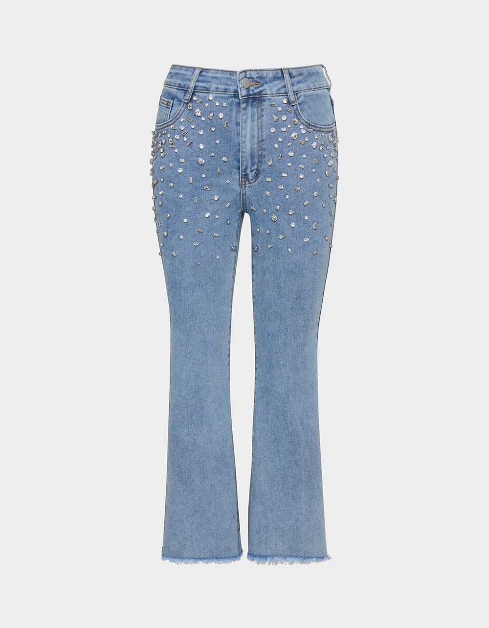 Betsey Johnson JEWELED JEANS Women's Rhinestone Embellished Denim Jeans