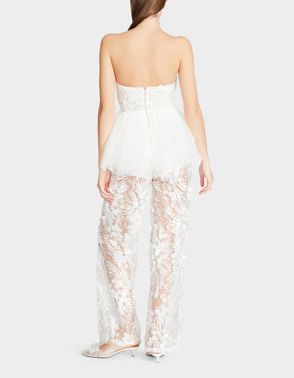 Betsey Johnson JENNA JUMPSUIT WHITE