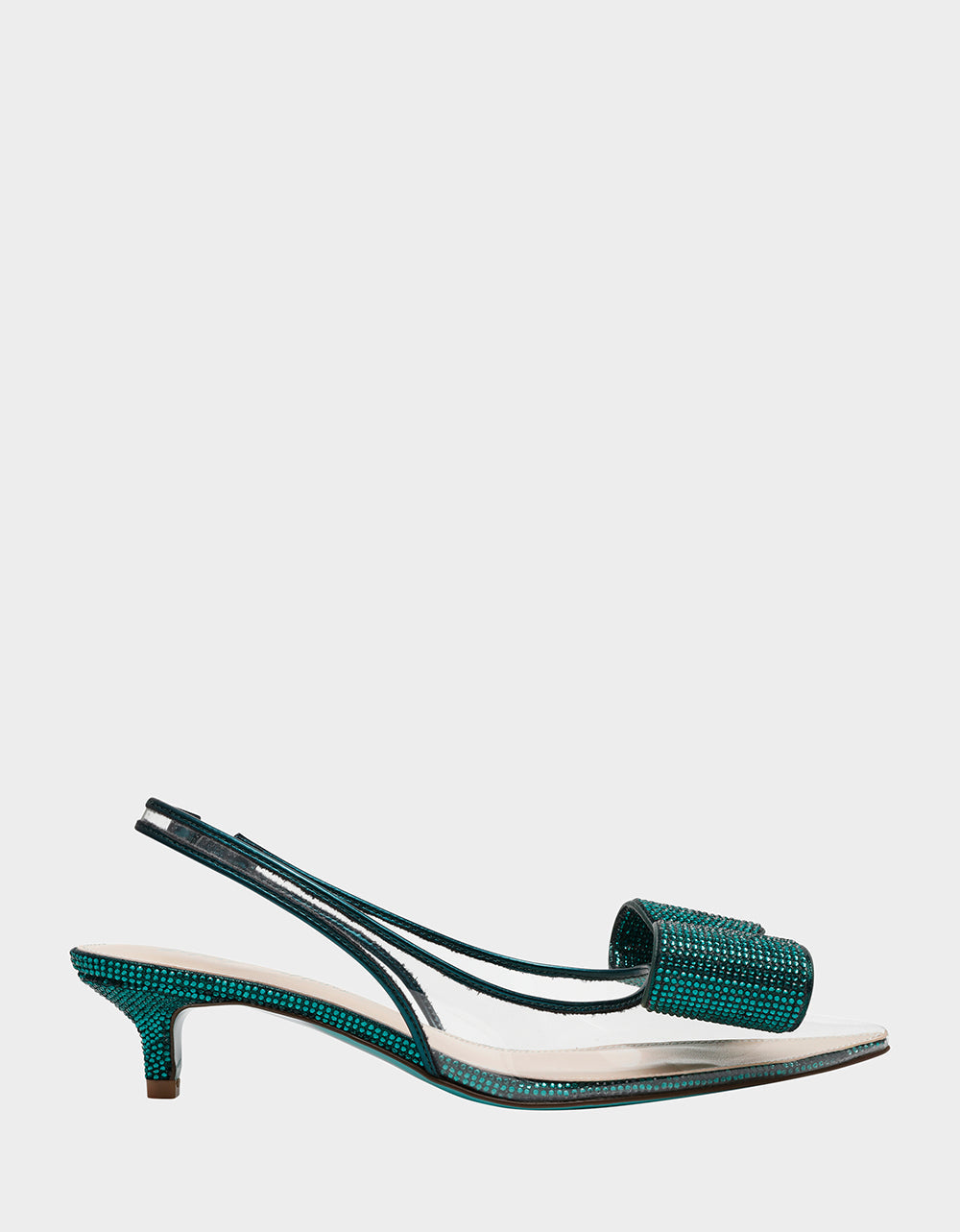 Betsey Johnson ALLI EMERALD Slingback Kitten Heel