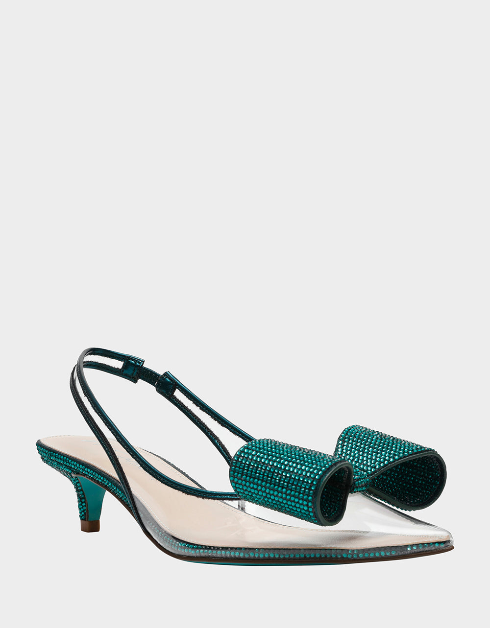 Betsey Johnson ALLI EMERALD Slingback Kitten Heel