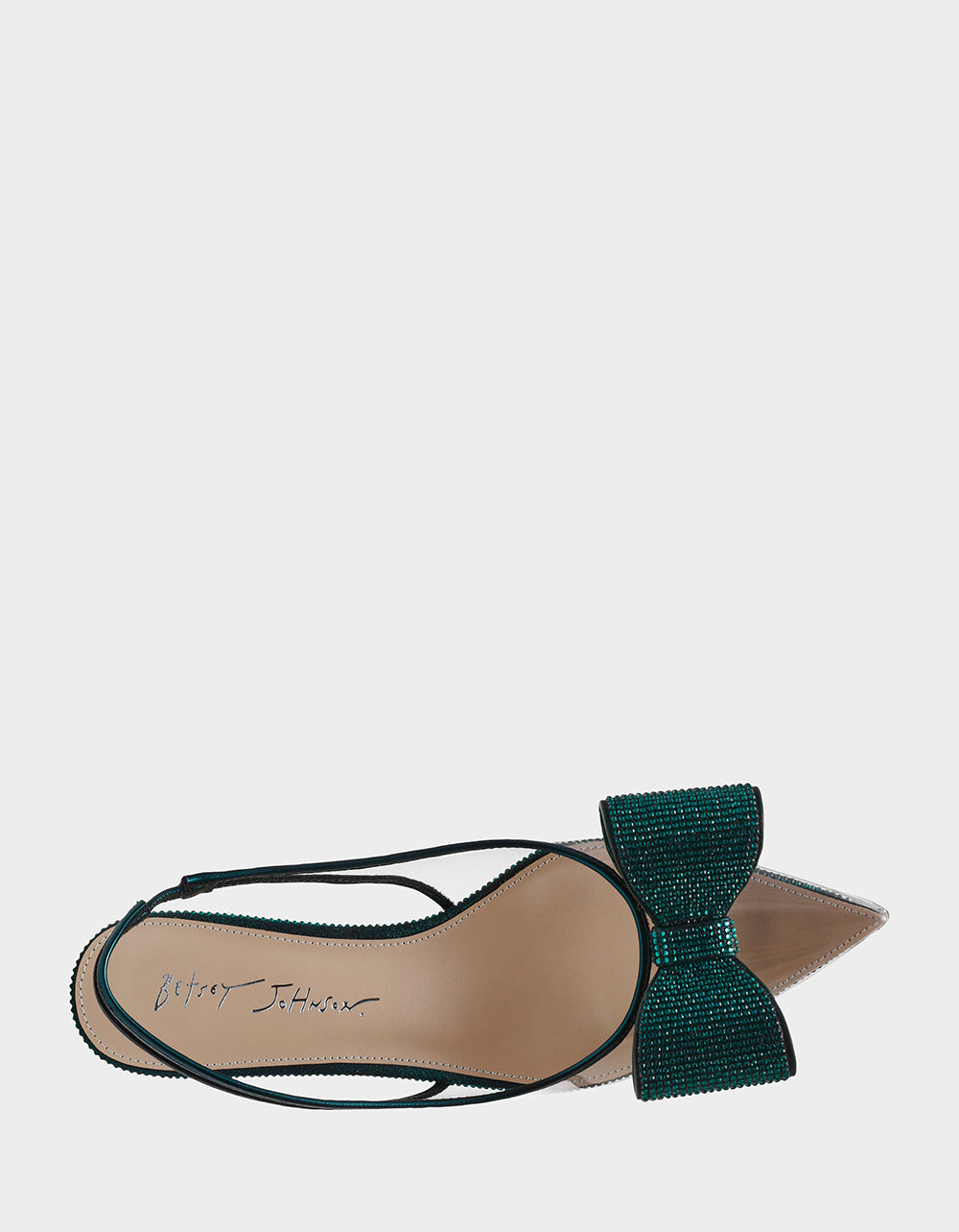 Betsey Johnson ALLI EMERALD Slingback Kitten Heel