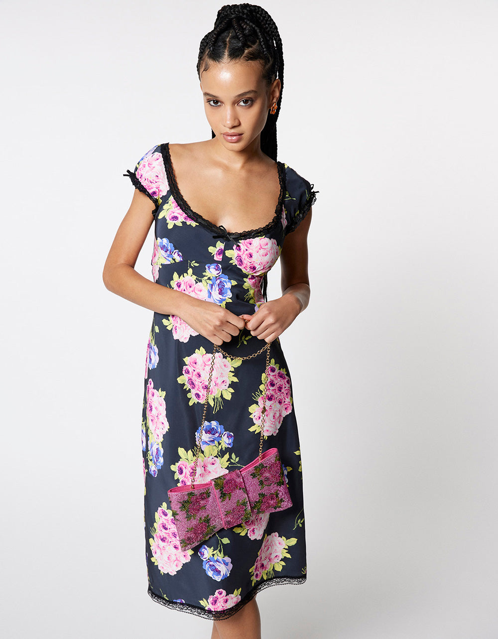Betsey Johnson MALIBU MIDI DRESS BLACK