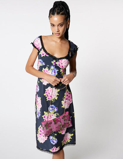 Betsey Johnson MALIBU MIDI DRESS BLACK