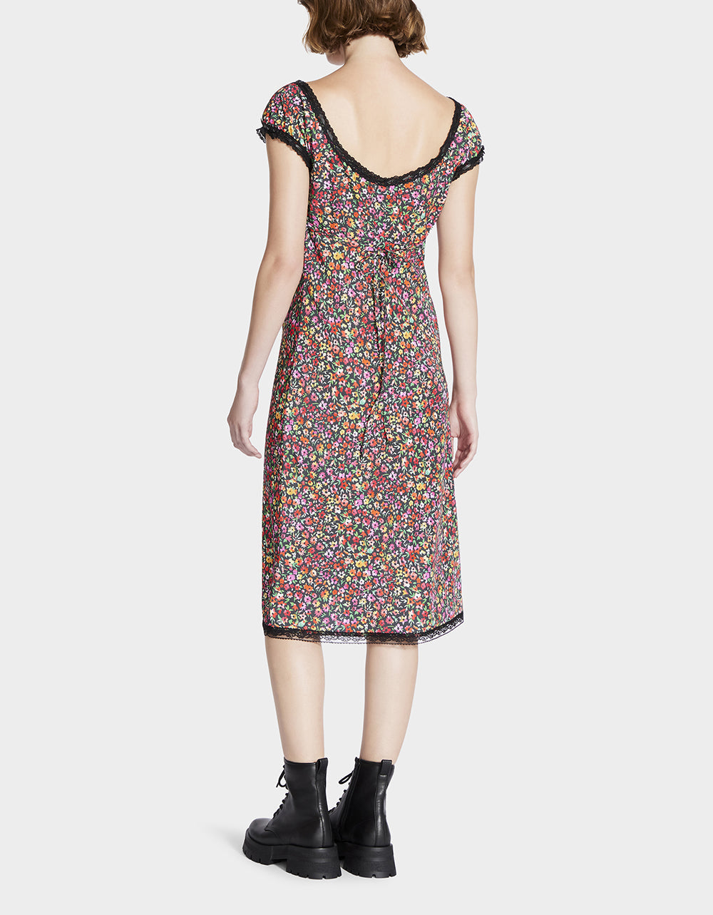 Betsey Johnson MALIBU MIDI DRESS BLACK DITSY FLORAL