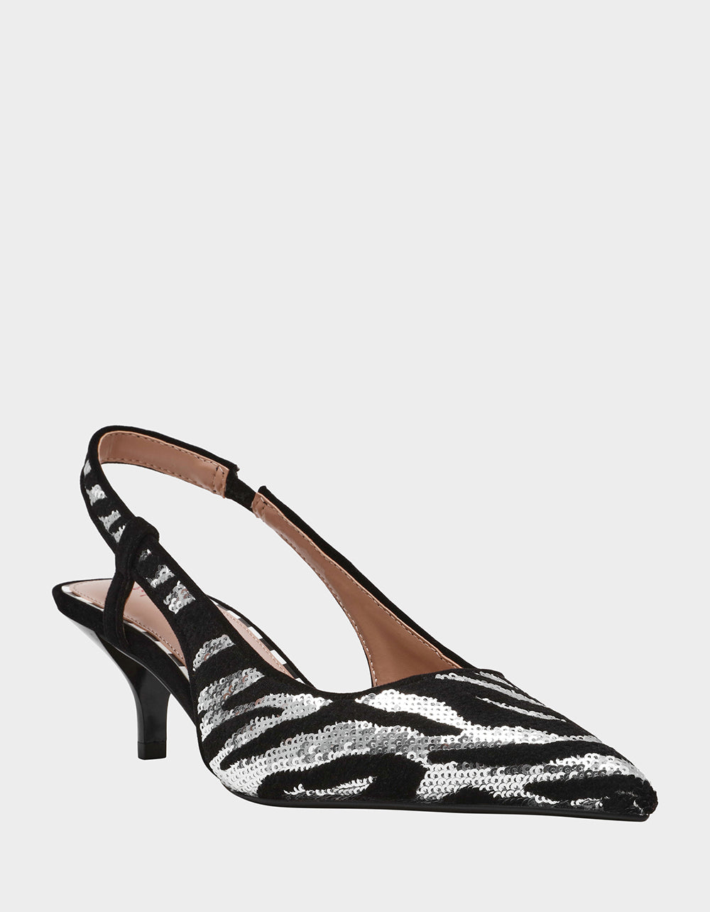 Betsey Johnson WILLAH BLACK Slingback Kitten Heel