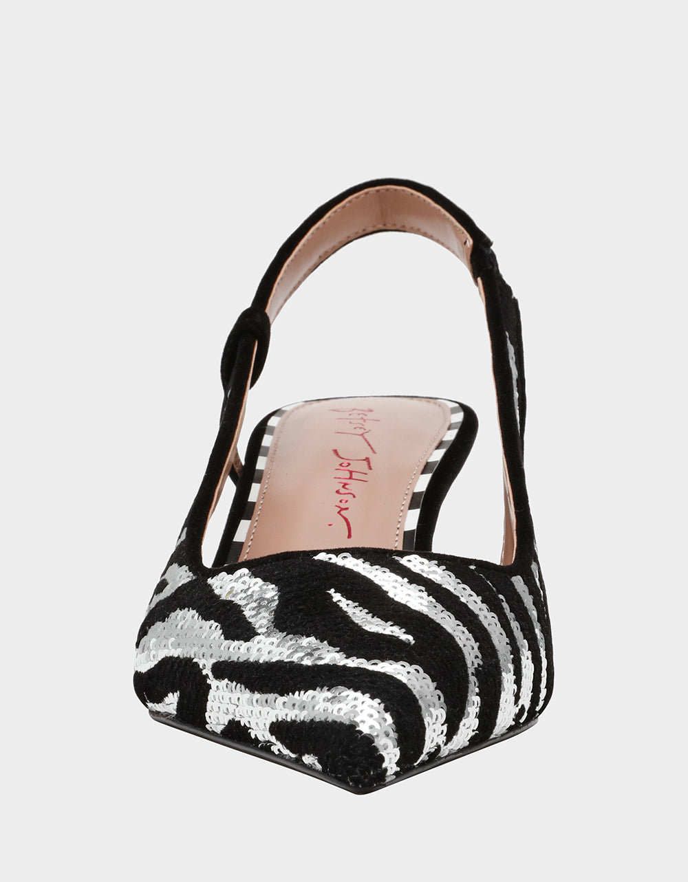 Betsey Johnson WILLAH BLACK Slingback Kitten Heel