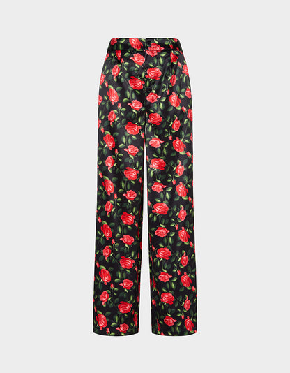 Betsey Johnson POWER BLOOM BLAZER/PANT BUNDLE Women's Rose Print Blazer and Pant Set