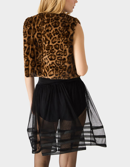 Betsey Johnson FAUX VEST LEOPARD