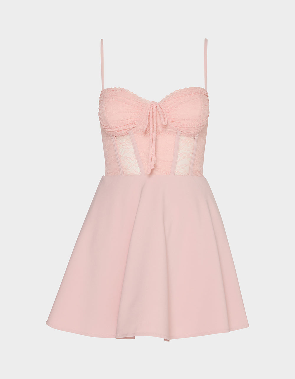 Betsey Johnson BALLET ROSE DRESS LIGHT PINK Women's Pink Corset A-line Mini Dress