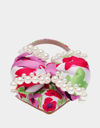 Betsey Johnson CAMILO WHITE MULTI Floral Slingback Flats