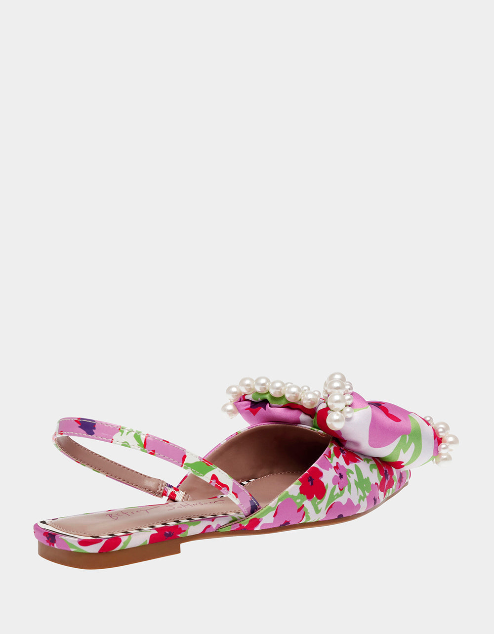 Betsey Johnson CAMILO WHITE MULTI Floral Slingback Flats