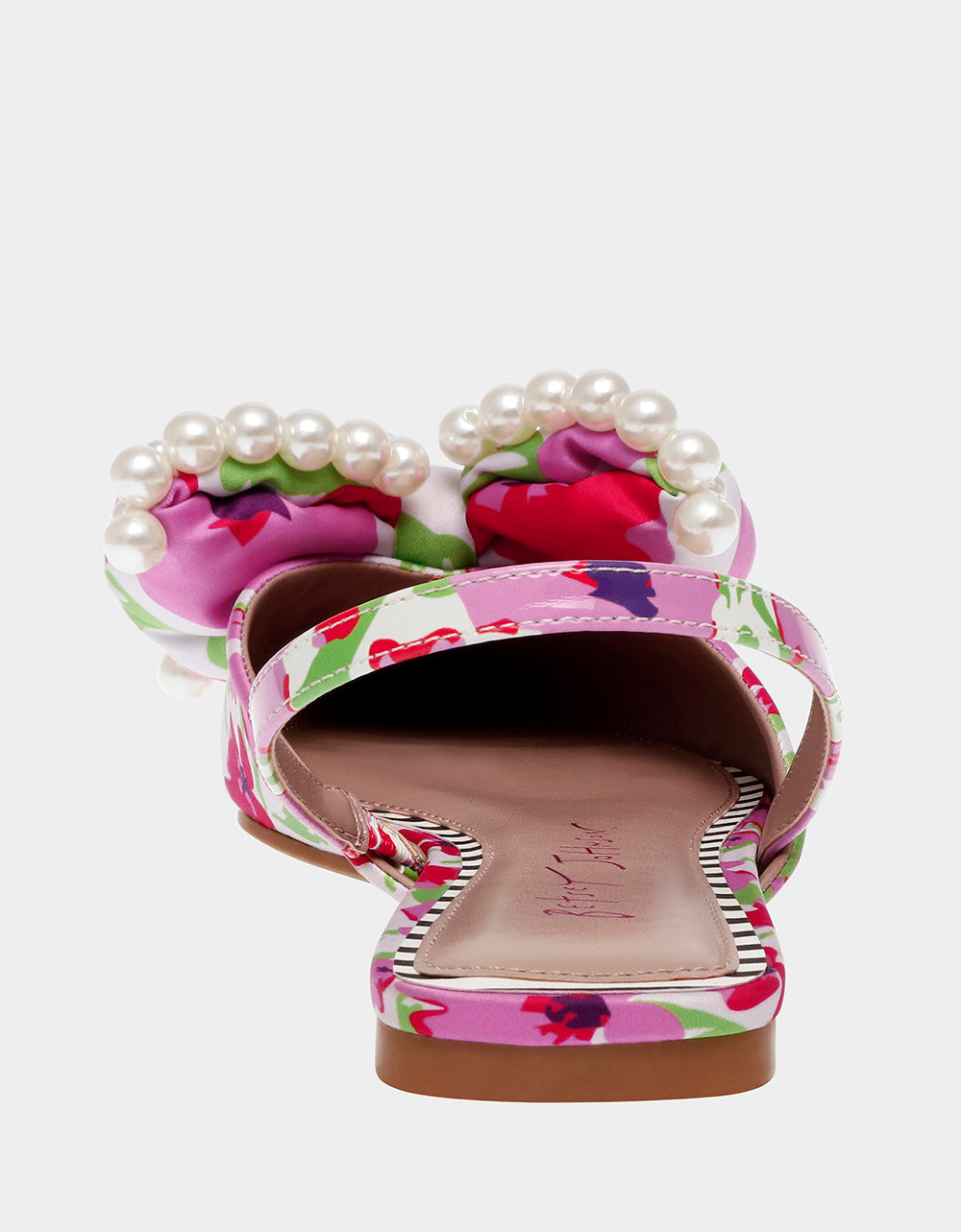 Betsey Johnson CAMILO WHITE MULTI Floral Slingback Flats
