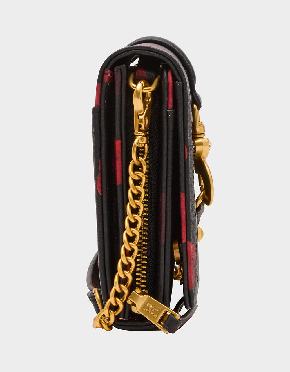Betsey Johnson KISSES WALLET ON CHAIN BLACK/MULTI Women's Valentine's Day Lip Kisses Wallet