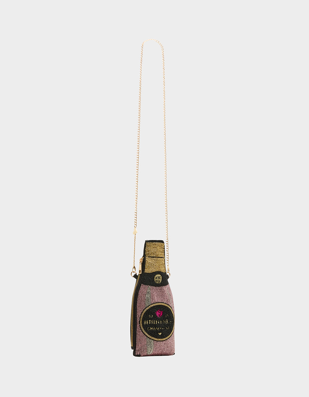 Betsey Johnson KITSCH BUBBLES SHOULDER BAG PINK Women's Valentine's Day Champagne Bubble Beaded Shoulder Handbag