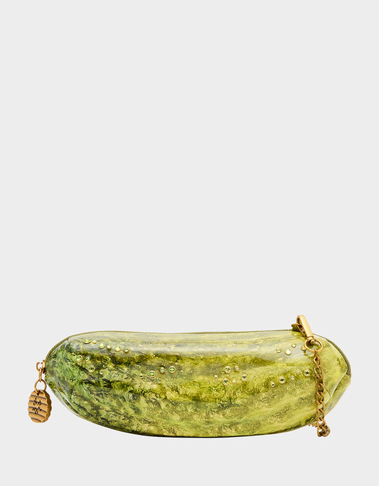 Betsey Johnson A BIG DILL GREEN Women's Kitsch Food Dill Pickle Crossbody Handbag