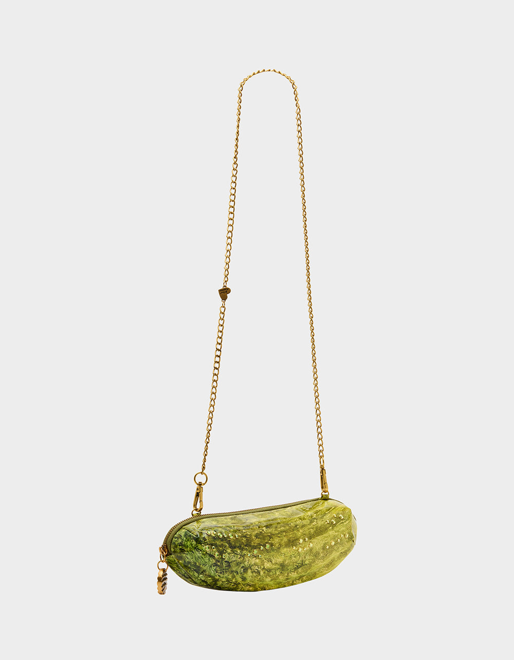 Betsey Johnson A BIG DILL GREEN Women's Kitsch Food Dill Pickle Crossbody Handbag