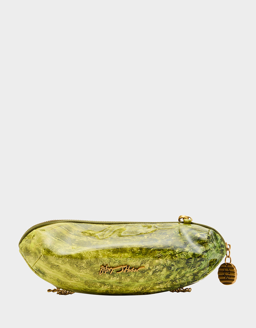 Betsey Johnson A BIG DILL GREEN Women's Kitsch Food Dill Pickle Crossbody Handbag