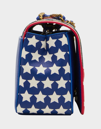 Betsey Johnson FREEDOM FLAP CONVERTIBLE BAG MULTI Women's American Flag Handbag
