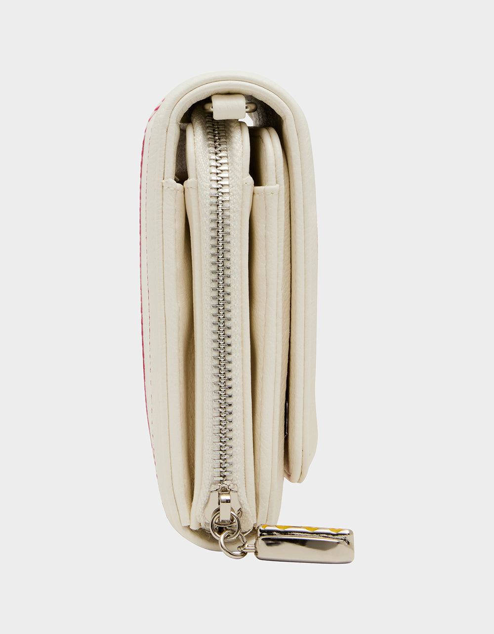Betsey Johnson GRAND SLAM WALLET ON CHAIN CREAM Women's Baseball-Themed Rhinestone Embellished Wallet on Chain Crossbody Handbag