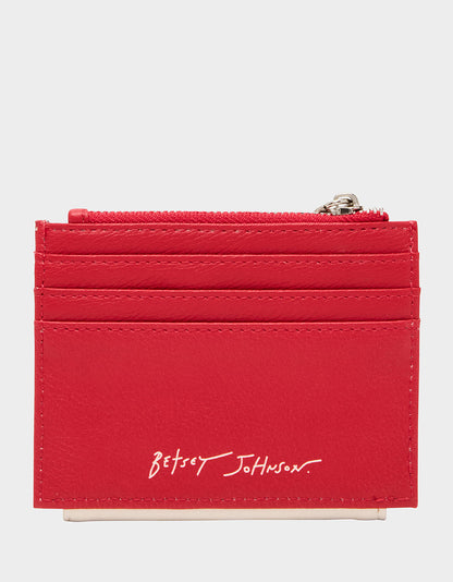 Betsey Johnson PLAYING THE FIELD WALLET CREAM Bifold Baseball Women's Wallet